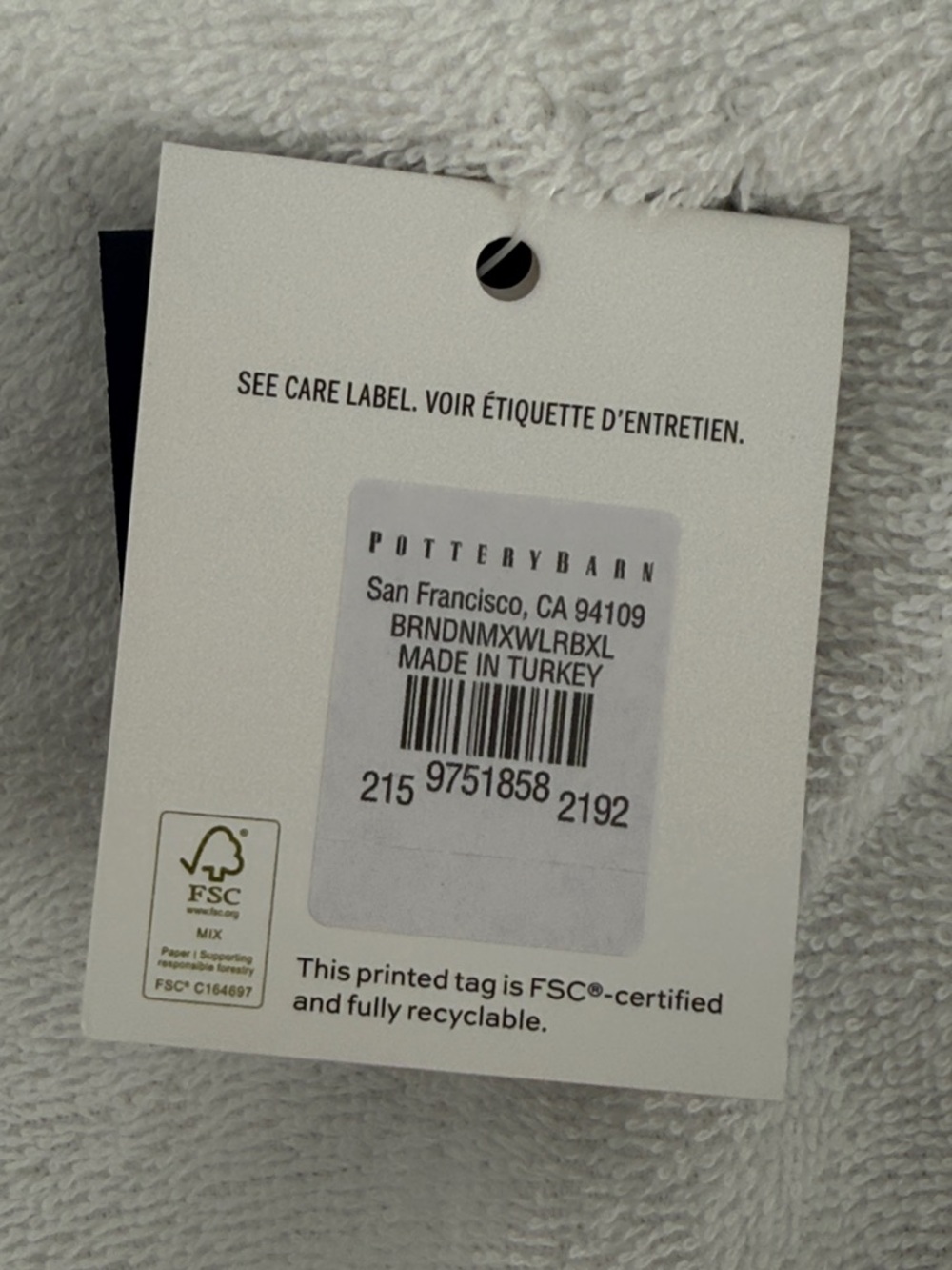 NWT Brandon Maxwell x Pottery Barn Groveland Toile robe XL - Picture 8 of 9